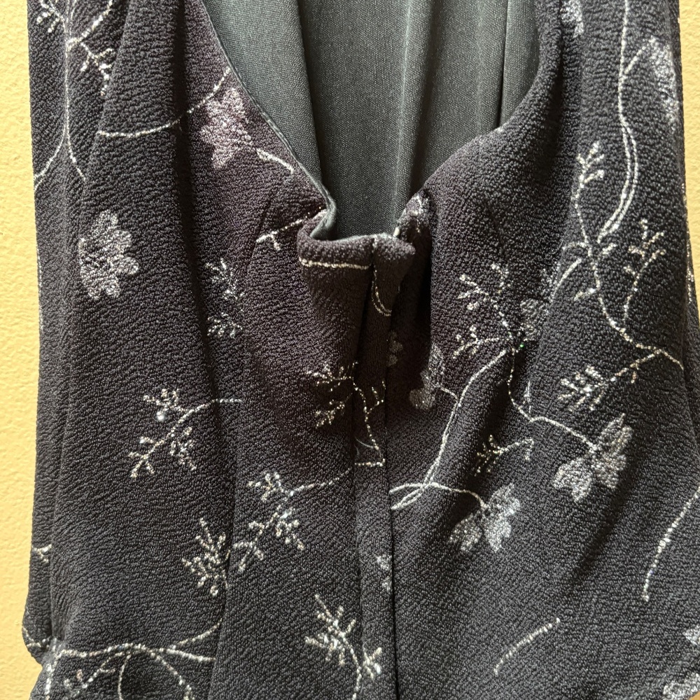 Scott McClintock Millennium 2000 Black/Silver Maxi Vintage Halter Dress Size 6 - Picture 7 of 13